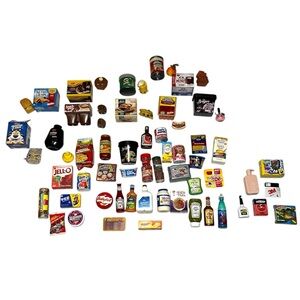 Lot of 51 Guru Mini Brands & Shopkins Play Food & Miscellaneous Items